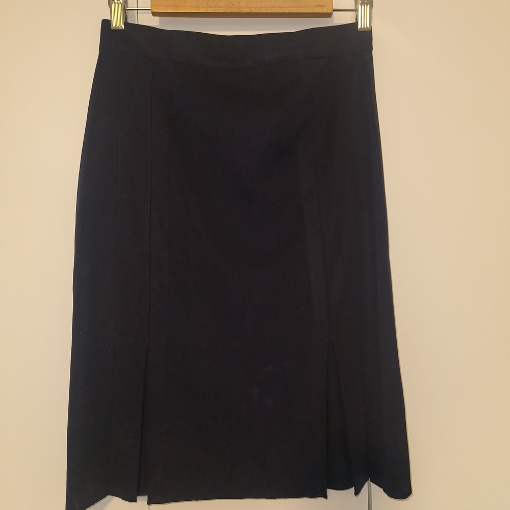 Misook Black Pencil Midi Skirt for Work